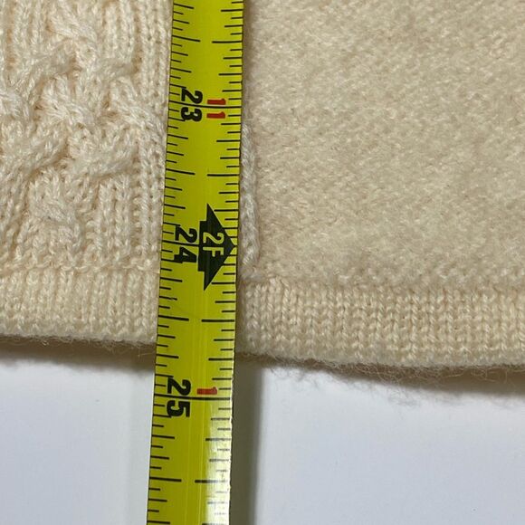 Karen Scott 100% Pure Wool Button Front Cable Knit Ivory Cardigan Women's Size S - Picture 12 of 15